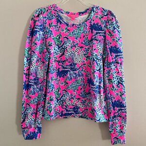 LILLY PULITZER | L | PUFF SLEEVES!